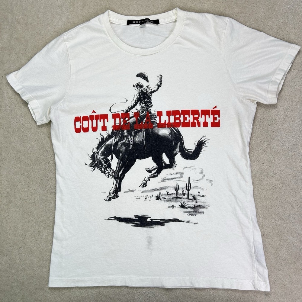 Cout De La Liberte TShirt Women's Large Kate Cowboy USA Made